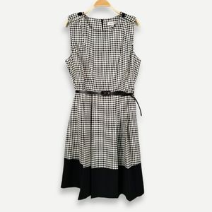 Shelby & Parker Houndstooth Twill Sleeveless Dress